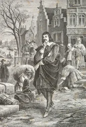 Descartes spaziert in Amsterdam