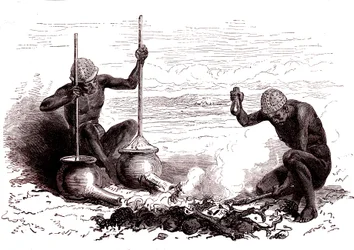 Einheimische Schmiede aus dem Latuka-Stamm, Südsudan