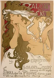 Plakat für die XX. Ausstellung im Salon des Cent, Paris, Frankreich, 1896