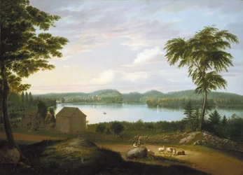 Ansicht von Springfield am Connecticut River, 1819