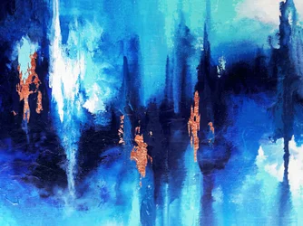 Blau Kupfer Abstrakter Fluss