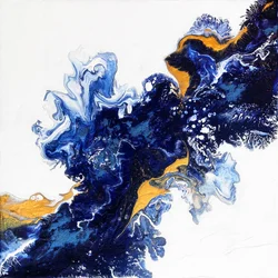 Blau Gold Fluss