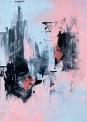Rosa-Blaue Abstrakte Striche