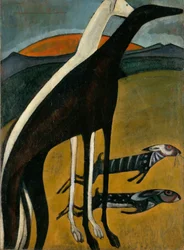 Windhunde, ca. 1911