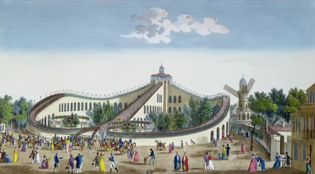 Promenades Aeriennes, Jardin Baujon, geehrt durch die Anwesenheit Ihrer Majestät, 2. August 1817