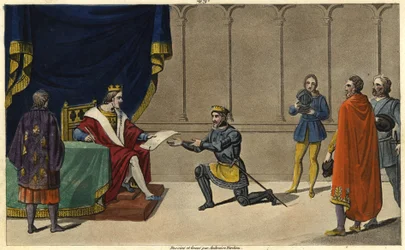 Im Jahr 1327 erhob Karl IV. der Schöne (1294-1328) die Herrschaft Bourbon zum Herzogtum zugunsten des Enkels von Robert de Clermont und Enkel von Ludwig dem Heiligen, Ludwig I.