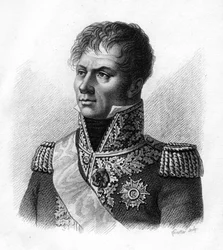 Der Marschall Laurent, Marquis de Gouvion - Saint - Cyr (1764-1830) - in „Porträts der französischen Generäle nach den Siegen und Eroberungen der Franzosen“ graviert von Ambroise Tardieu 1818. Stella Sammlung