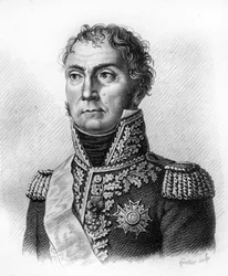 Porträt des Generals Joseph Souham (1760-1837). In „Portraits der französischen Generäle nach den Siegen und Eroberungen der Franzosen“. Graviert von Ambroise Tardieu 1818. Stella Sammlung