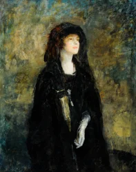 Mrs. Claude Johnson in Schwarz