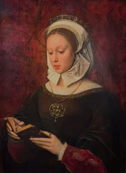 Junge Frau im Gebet, ein Stundenbuch lesend, um 1520-1530
