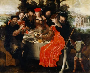 Musizierende Gesellschaft im Freien, ca. 1540-50