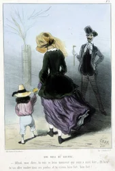 Eine Kriegslist - in „Madeleines“ von Cham, um 1870-1880