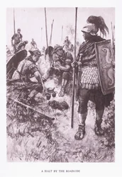 Eine Rast am Straßenrand, Illustration aus Der römische Soldat, 1928