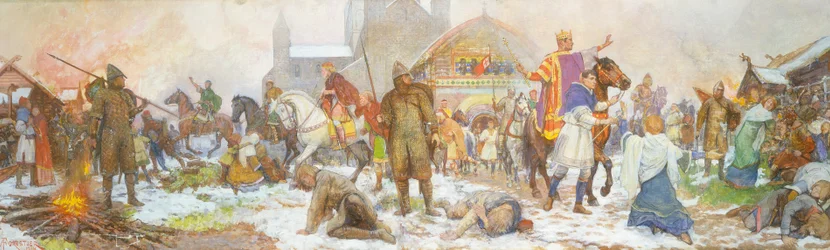 Episode bei der Krönung Wilhelms I., London, Weihnachtstag, 1066, frühes 20. Jahrhundert