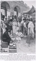 Römische Marktszene, London, Illustration aus „Hutchinson