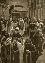 Die Pause nach der Krönung von Richard II., Vigil von St. Kenelm, 16. Juli 1377, aus 