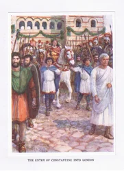 Der Einzug von Konstantin in London, Illustration aus Der römische Soldat, 1928