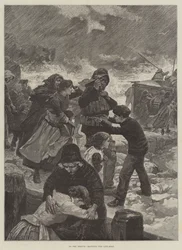 Zur Rettung, bemannen des Rettungsbootes