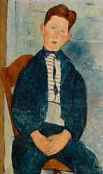 Junge im gestreiften Pullover, 1918