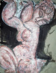Nackte Karyatide