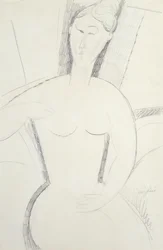Sitzende Frau