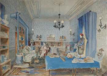 Prinz Pavel Petrovich Vyazemsky in seinem Arbeitszimmer in Konstantinopel, 1850