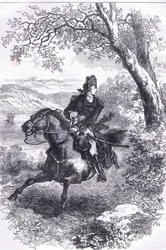 Flucht von Benedict Arnold, Illustration aus Cassells Geschichte der Vereinigten Staaten, veröffentlicht von Cassell, Petter & Galpin, ca. 1900