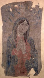 Gemälde einer Madonna, Pueblo-Indianer