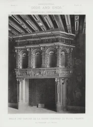 Kamin: Salle Des Gardes De La Reine, Chateau De Blois, Frankreich