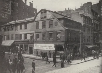 Boston: Old Corner Bookstore, erbaut 1712