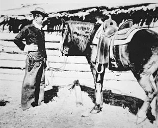 Butch Cassidy (1866-1908/09) mit seinem Pferd