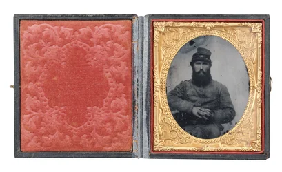 Gerahmtes Porträt von Private Joseph Absalom Higginbotham, Co. I