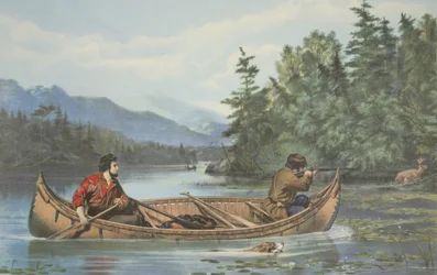 Amerikanische Jagdszenen, Eine gute Chance, veröffentlicht 1863, Currier & Ives