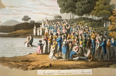 Anabaptistische Zeremonie in Nordamerika