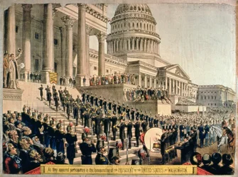 Wie sie bei der Amtseinführung des Präsidenten der Vereinigten Staaten in Washington erschienen
