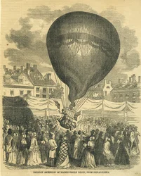 Ballonaufstieg von Mademoiselle Delon, aus Philadelphia