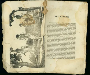 Black Hawk, aus dem Bericht über die Gefangenschaft und die durch Vorsehung geglückte Flucht von Mrs. Jane Lewis, 1834