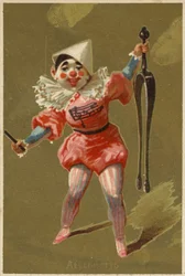 Junge als Clown verkleidet