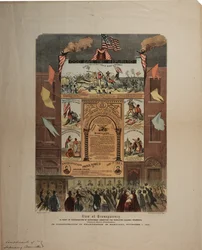 Flugblatt zur Rekrutierung von Afroamerikanern und zur Feier der Emanzipation in Maryland, Ringwalt & Brown (fl.1863-1865), ca. 1. November 1864