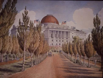 Kapitolgebäude, Washington DC, USA, ca. 1845