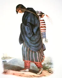 Chippewa-Mutter und Baby, ca. 1821