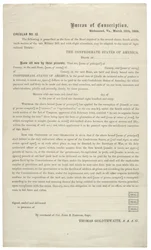Rundschreiben Nr. 12, ein leerer Antrag auf Befreiung vom Dienst in der Konföderierten Armee, 24. März 1864