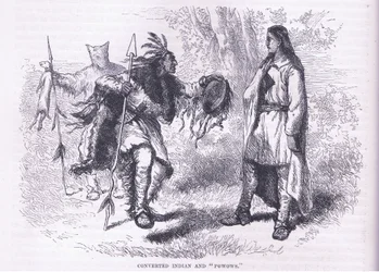 Bekehrte Indianer "Powows" 1695, Illustration aus Cassell