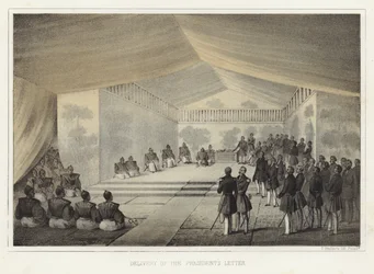 Überreichung des Präsidentenbriefes, Kurihama, Japan, 14. Juli 1853