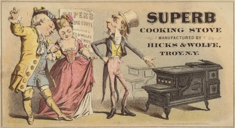 Elegantes Paar kauft einen Ofen