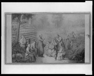 Pater Fenwicks Entdeckung der ersten Katholiken in Ohio, ca. 1870