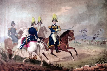 General William Henry Harrison (1773-1841) & Stab in der Schlacht am Thames in 1813