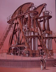 Große Corliss-Dampfmaschine auf der Philadelphia-Ausstellung