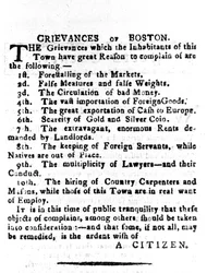 Beschwerden von Boston, Brief veröffentlicht in der Boston Gazette, 4. April 1786