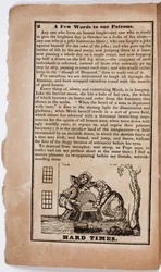 Schwere Zeiten, Seite 2 aus The American Comic Almanac für 1838